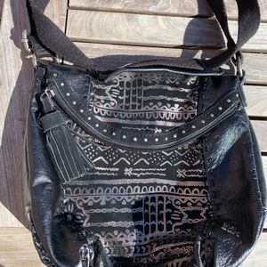 Black Cross Body Leather Bag